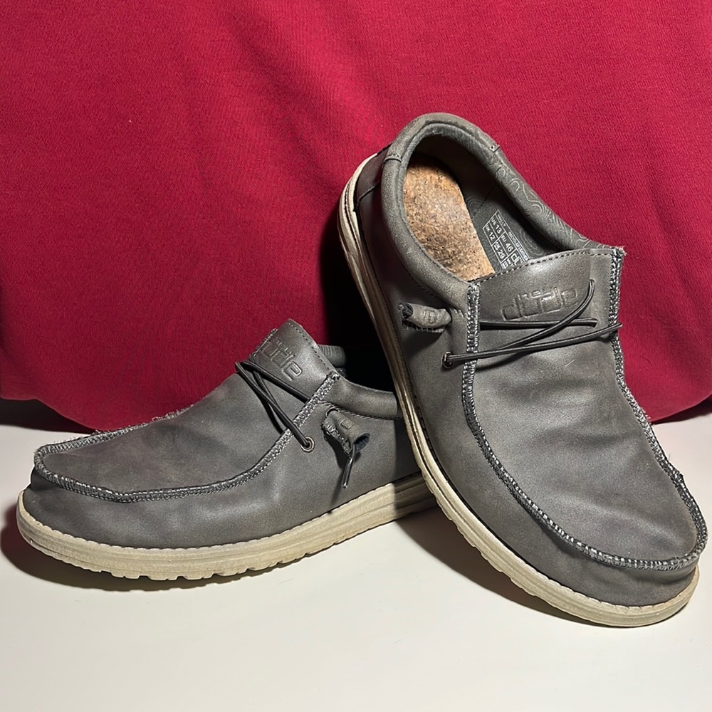 Gray Men's Casual Slip-On Boat Shoes